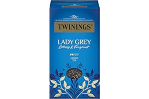 ‎TWININGS Twinings LADY GREY Schwarzer Tee lose in der Tee-Packung - Schwarztee als Mischung chinesischer Teesorten mit Orangen- & Zitronenschale, vollendet mit Bergamotte-Aroma (200g)