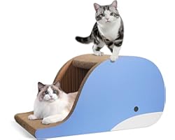 ComSaf Large Cat Scratcher Lounge, Corrugated Cardboard Cat Scratcher, Extra Big Cat Scratch Sofa Bed Lounge, Cat Scratching 