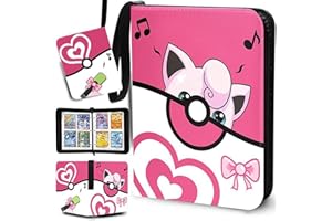 CHIKIXSON Karten Sammelkarten Album, Kartenhalter-Album mit 4 Pockets 400 Karten Ordnerordner mit Reißverschluss für Spielkarten Perfekte Geschenke für Jungen-Mädchen-Sammler 50 Seiten