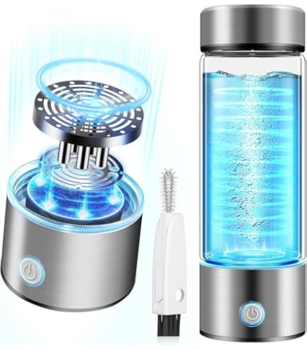 Bottiglia Acqua Idrogenata Esenlong - Generatore Portatile Di Idrogeno, Ricarica USB, Vetro Borosilicato - Foto 2
