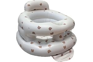 CHINGCOO Baby Aufblasbarer Sofa für Babys 3-36 Monate, Babywippe Eingebaute Luftpumpe, Baby Aufblasbarer Sitz Säugling Rückenstütze Sofa Kleinkind Stuhl zum Sitzen Baby Dusche Stuhl