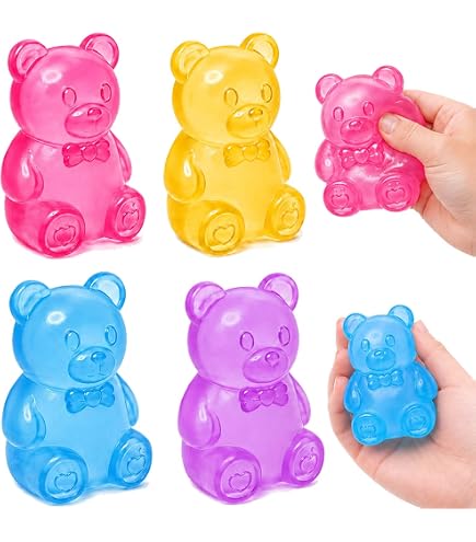 Needoh Teenie Sparkle Hearts – Herzförmige Squeeze-Bälle, Stressabbau, 3er-Set, Geschenkidee Für Valentinstag