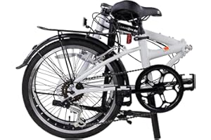 Dahon Dream D6 Bicicleta Plegable para Adultos de 20 Pulgadas, 6 Velocidades, Frenos V-Brake Bicicleta Urbana Plegable para Desplazamientos