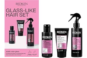 REDKEN Acidic Color Gloss Discovery Set, With Shampoo, Conditioner & Heat Protection Leave-In Treatment, For Colour Vibrancy and Glass-Like Shine, for Colour Treated Hair, 75ml, 50ml & 190ml