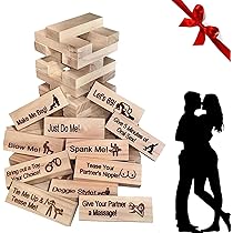 Lust Tower Stapelspiel Für Paare - 48 Holzblöcke Mit Wahrheit Oder Pflicht