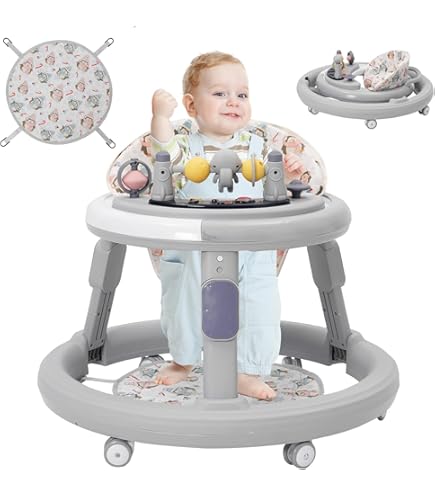 Trotteur Pour Bébé Avec Plateau à Musique Amovible, Trotteur Pliable à Hauteur Réglable, Nourrissons De 6 Mois Et Plus, Vert - Puériculture & Eveil Bébé