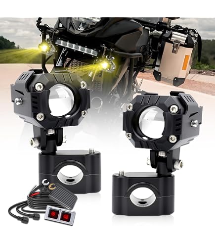 Phares LED Moto BraveWAY 60W 18000LM - 7 Modes Stroboscopiques | Étanches, Plug & Play