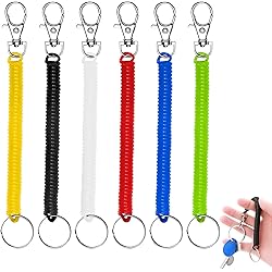 Eekye 1/2/3 PCS Portachiavi Allungabile, Porta Badge Con Porta Tessere, Con Corda In Acciaio Da - Foto 6