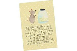 ‎MR. & MRS. PANDA Mr. & Mrs. Panda Postkarte Maus Sterne - Geschenk, Ansichtskarte, Einladungskarten Geburtstag, Tiermotive, Tiere, Gute Laune, Taufgeschenk, lustige