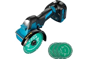 Sladlös vinkelslip för Makita 18V, borstlös mini vinkelslip 18000RPM 100mm liten avskärar med 4 st skivor för skärning, poler