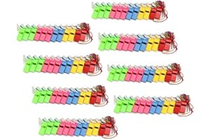 96 Piezas Silbato Arbitro, ZIJANG Colorido Silbato, con Cordón para Colgar, Silbatos Carnaval para Educación Física, Deportes al Aire Libre, Juegos