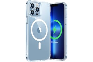 ESR Funda para iPhone 13 Pro MAX, Compatible MagSafe, Protección Grado Militar a Prueba Golpes, Funda Magnética para iPhone 13 Pro MAX, Funda Híbrida Classic (HaloLock), Transparente