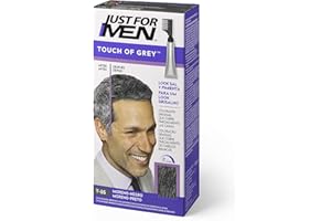 Just For Men Touch Of Grey, Tinte Gradual Que Reduce Parcialmente Las Canas, Moreno Negro. Look Sal Y Pimienta