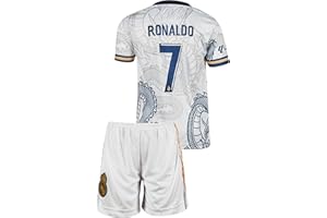 Amdrabola Madrid No 7 Drachen Fußball Kinder Trikot,Spezieller Entwurf, Fussball, Limitierte Auflage, Beschränkte Auflage, Kommen Sie mit Shorts (4-13 Jahre)