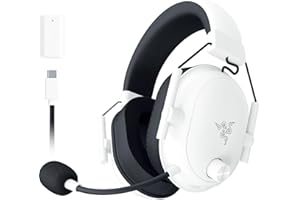 Razer Blackshark V2 Hyperspeed per PC - Cuffie da gioco e-sport senza fili ultra leggere 280g (Microfono a banda larga, Diaframma TriForce da 50mm, schiuma di isolamento acustico, 70 ore) Bianco
