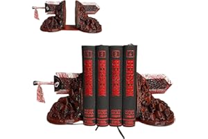 HMGAQNP Berserk Bookends, wütender Dragon Slayer Harz Crafts Statue Ornament Desktop Bücherregal Dekorative Bücher Halter Home Dekoration (Klein)