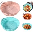 webake Mini stampo per torta ad anello in silicone per friggitrice ad aria, 2 pezzi da 8 cm, stampo per torte piccole scanalate, per ciambelle, muffin, cupcake