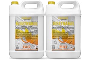 GiDeli bioetanolo 10 l etanolo 96,6% alcool biologico inodore e pulito bruciante, per camini interni ed esterni