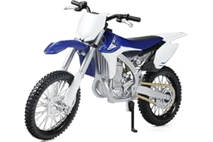 Risopen 1:12 Dirt Bike Compatible pour Yamaha YZ450f Modèle de Moto Mini Supercross Motocross Moto Model Collection ou Cadeau pour Enfant Adulte garçon (Bleu)