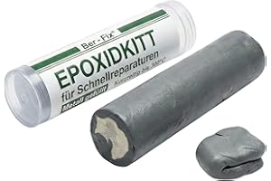 Ber-Fix 56g Epoxidkitt 2K Knetmetall – Hitzebeständig bis 300°C | Wasserdicht & schnellhärtend | Reparaturknete für Metall, Holz, Keramik | Modellierbare Reparaturpaste statt Flüssigmetall