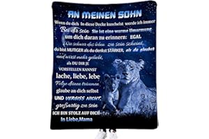 ZQYMM Personalisierte Decke Sohn Geschenke von Mama, Mutter Sohn Geschenke, Kuscheldecke Flauschige, Witziges Geburtstagsgeschenk für Meine Sohn, 18 Geburtstag Junge