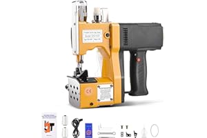 Kotsy Machine de fermeture de sac 2 secondes/sac,220V Portable Machine à coudre Sac Stitcher électrique Coudre scellant couseuse pour sac en peau de serpent tissé Sac en papier de riz en plastique