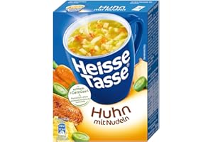 ERASCO Heisse Tasse Huhn - In nur 2 Minuten fertig – Einfach heißes Wasser hinzufügen – Der perfekte Suppen-Snack