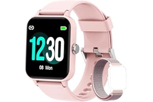 Blackview Smartwatch, Reloj Inteligente Mujer - Oxímetro de Pulso (SpO2) Sueño | Esfera de Reloj de DIY | Caloría Podómetro |