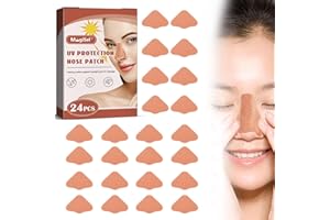 MAGISEL 24 Stück Nasensonnenschutz, Sonnen Nasenpflaster, UV Nasenschutz Outdoor, Nasenpflaster Outdoor, Sonnenschutz-Nase, Sonnenschutz Nase Patch, Beige Nase Sonnenschutz Nasenschutz für Outdoor-Sportarten