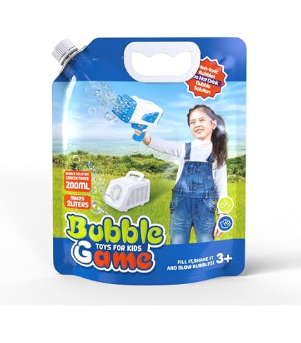 Pistolet a Bulle Electrique Rechargeable-69Trous Bulles Riches-LED,Bazooka Machine a Bulles de