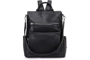 RAVUO Bolsos Mochila Mujer,Antirrobo Mochila Cuero PU Moda Convertible Mochilas Escolares Tres Formas de Llevar