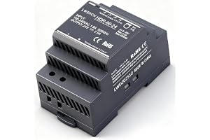 Strömförsörjning på DIN-skena 24 V DC 2,5 A 60 W, ingång 100–240 V AC 50/60 Hz DIN-skena transformator för hem- eller industr