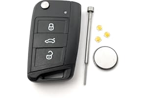 Automobile Locksmith Repair Kit for Seat Skoda VW Volkswagen 3 button remote flip key fob repair case battery switches pin removal tool