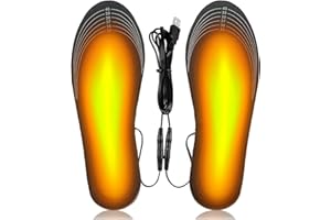 CHUANKEFANXING Plantillas Calefactables, Plantillas Calentadas con Cable USB, Plantillas Térmicas Lavables y Reutilizables, Calentador de Pies de Invierno para Pescar/Cazar/Senderismo/Esquiar (Tamaño: 35-40)