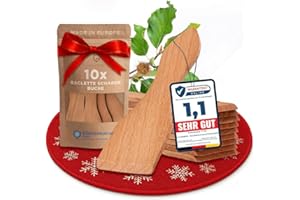 GOLDENBERG® 10 Raclette Schaber Buche mit geölter Oberfläche aus Europäischer Produktion | Zertifiertes Buchenholz | langlebige Raclette Spachtel für den mehrfachen Gebrauch