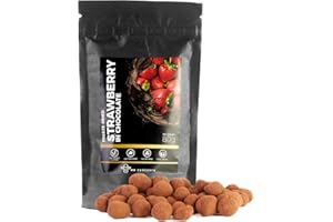 MR FUDGESTO ARTISAN DELICACIES Fresas Liofilizadas en Chocolate - Dulces Mr Fudgesto - Delicia Premium - Sin Azúcar Agregada - Tentempié Saludable - Frutos Secos y Frutas Cubiertos de Cacao - 80g