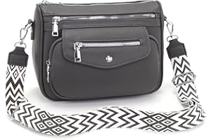 YISUOHOOM 7 Farben Umhängetasche Damen Klein 2025 Crossbody Bag Kleine Handtasche Damen 5 Taschen 7 Fächer