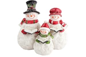 ‎IDEEN MIT HERZ Ideen mit Herz Deko-Figur, Schneemannfamilie, 13cm x 14cm x 10cm