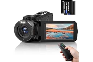 WSRYXXSC Videocamera FHD 1080P 36MP 30FPS Videocamera Digitale Vlogging per YouTube Visione Notturna IR 16X Zoom Digitale 270 gradi Rotazione 3.0" Screen Videoregistratore, Telecomando e 2 Batterie