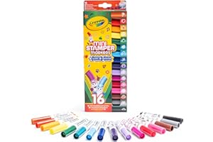 CRAYOLA - 16 feutres lavables avec Pointe-Tampon Pip Squeaks, Couleurs Assorties, pour l'école et Les Loisirs, à partir de 3 Ans