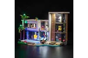 BRICKBLING Zestaw świateł LED do Lego 31153 Nowoczesny dom (nie klocki Lego), zestaw oświetlenia dekoracyjnego, kreatywna zabawka