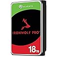 Seagate IronWolf Pro, 18 TB, Enterprise NAS Internal HDD –CMR 3.5 Inch, SATA 6 Gb/s, 7,200 RPM, 256 MB Cache for RAID Network Attached Storage, 3 year Rescue Services (ST18000NT001)
