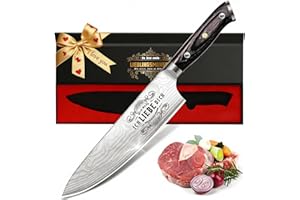 Valentinstag Küchenmesser Geschenk für Ihn - 34 Cm Kochmesser Profi Messer, Jahrestag Partner Geschenke für Männer Ehemann, Ich Liebe Dich Geburtstagsgeschenk, Ergonomisch Chef Fleischmesser