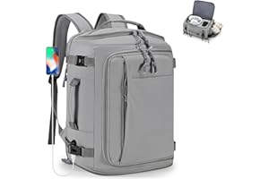 SPAHER Rozszerzalny Plecak Podróżny 40x30x20cm Wizzair 40x30x25 Eurowings Plecak na Laptopa 15,6 Calowy z Portem Łdowania USB Plecak Sportowy z Kieszenią na Buty i Mokre Rzeczy dla Kobiet i Mężczyzn