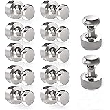 Neodym Magnete 12 Stück N52 Mini Magnet mit Aufbewahrungsbox für Magnettafel, Kühlschrank, Kegelmagnete, Notenmagnete,vernick