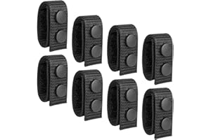 JEYORZY Confezione da 8 Passanti per Cintura Tattici da Battaglia, Duty Belt Keeper Portacintura Tattico Moschettone, Design a Doppio Scatto Accessori Cinturone Polizia, per Campeggio, Escursionismo