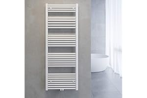 SONNI Handtuchtrockner Heizkörper Bad Mittelanschluss Handtuchwärmer Badheizkörper Weiß Gerade 60 * 160cm