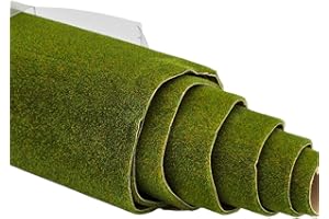 Iberplace Tappeto erboso artificiale 41 × 100 cm (7 colori) Arazzo – Ideale per modellismo, diorami e presepe, modellismo ferroviario (estate)