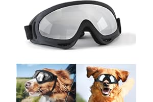 Lunettes pour Chiens, Lunettes de Soleil pour Chien badaren, Dog Sunglasses, Lunettes de Protection UV, Lunette de Protection des Yeux pour Chien, Lunette Chien de Taille Moyenne/Grande