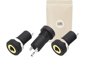 Adaptout 3X gniazdo wtykowe Mini Jack Stereo 3,5 mm żeńskie pozłacane 18k nakrętka przednia
